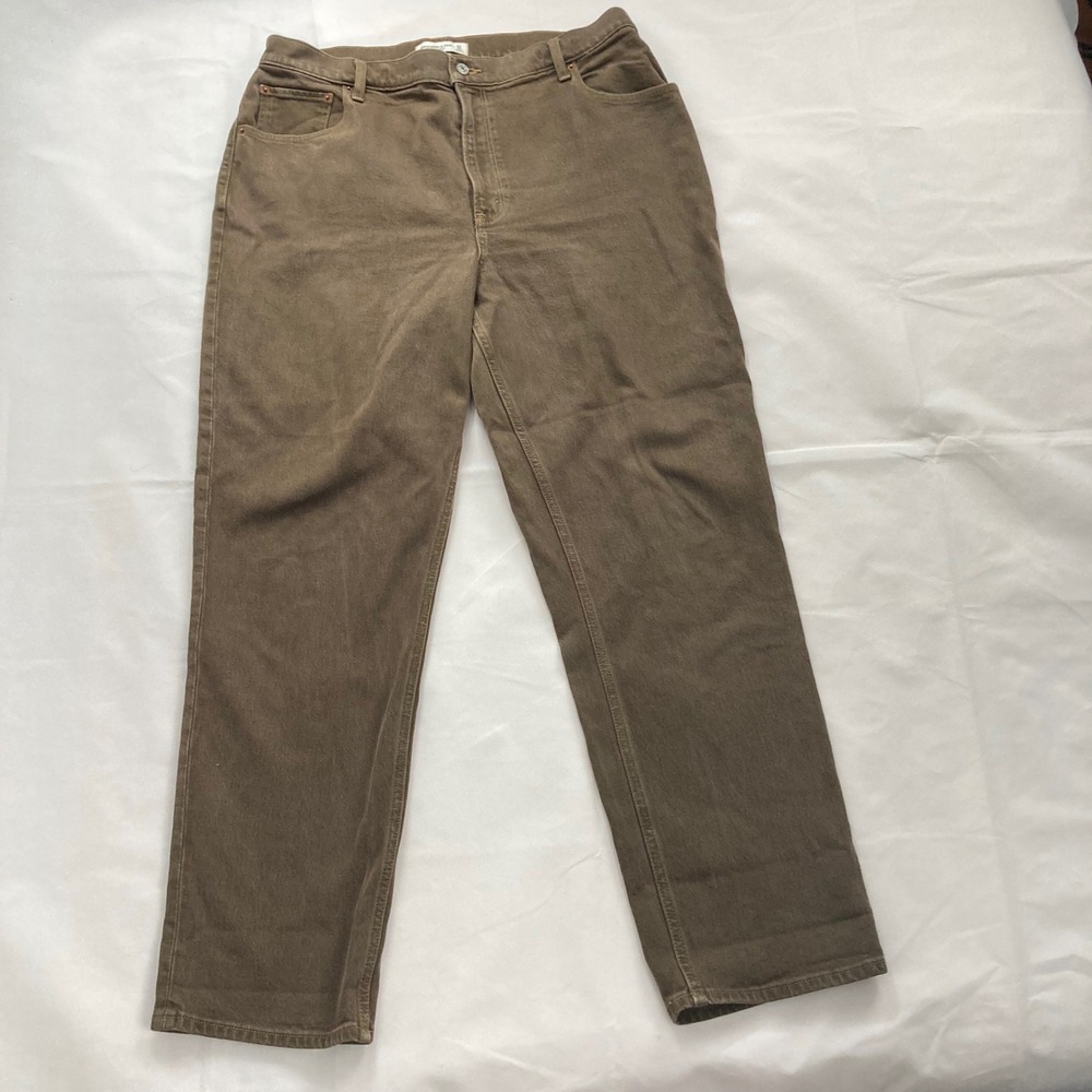 Abercrombie & Fitch Jeans 33/16 Curve Love 90s Straight Ultra High Rise Brown